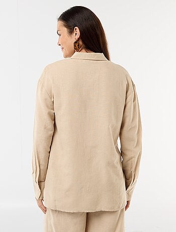 Camisa de maternidad de lino mezclado