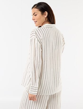 Camisa de maternidad de lino mezclado