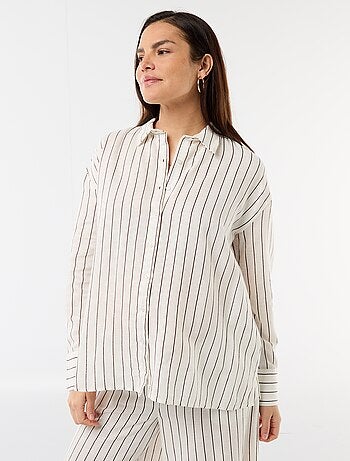 Camisa de maternidad de lino mezclado