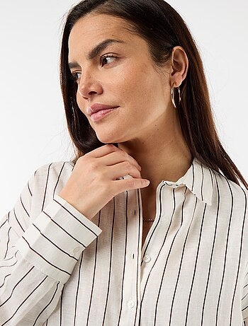 Camisa de maternidad de lino mezclado