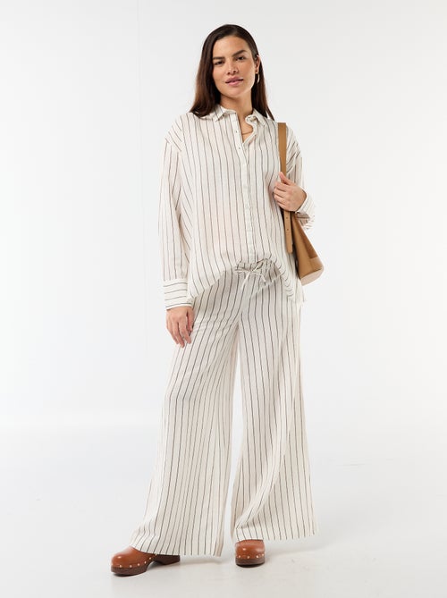 Camisa de maternidad de lino mezclado - Kiabi