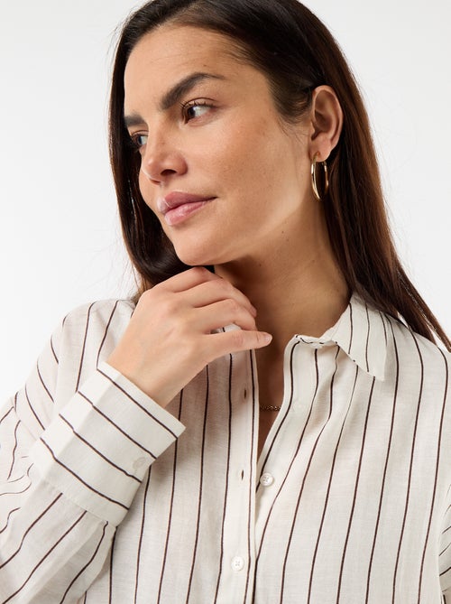 Camisa de maternidad de lino mezclado - Kiabi