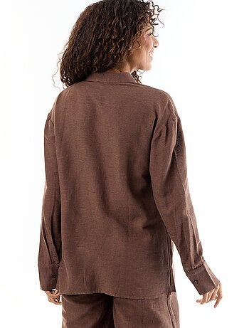 Camisa de maternidad de lino mezclado