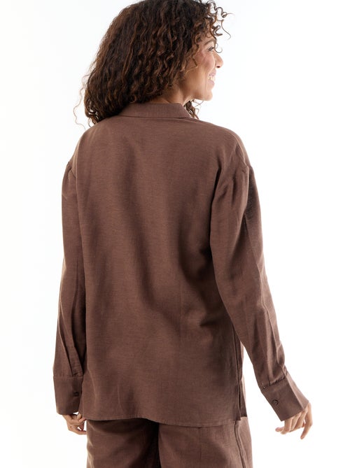 Camisa de maternidad de lino mezclado - Kiabi