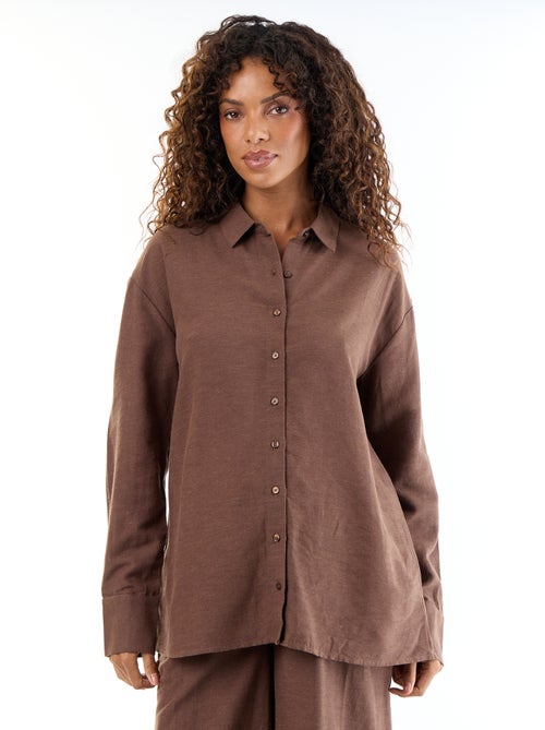 Camisa de maternidad de lino mezclado - Kiabi
