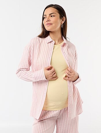 Camisa de maternidad de lino mezclado