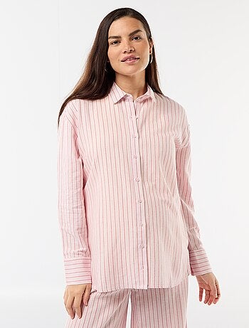 Camisa de maternidad de lino mezclado