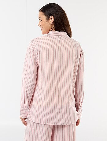 Camisa de maternidad de lino mezclado