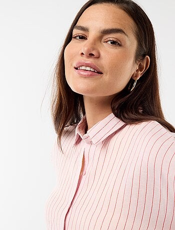 Camisa de maternidad de lino mezclado