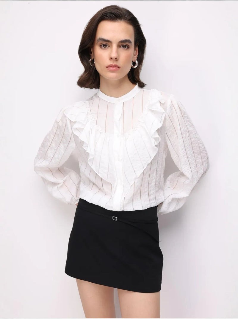 Camisa de mezcla de algodón mixray Blanco - Kiabi