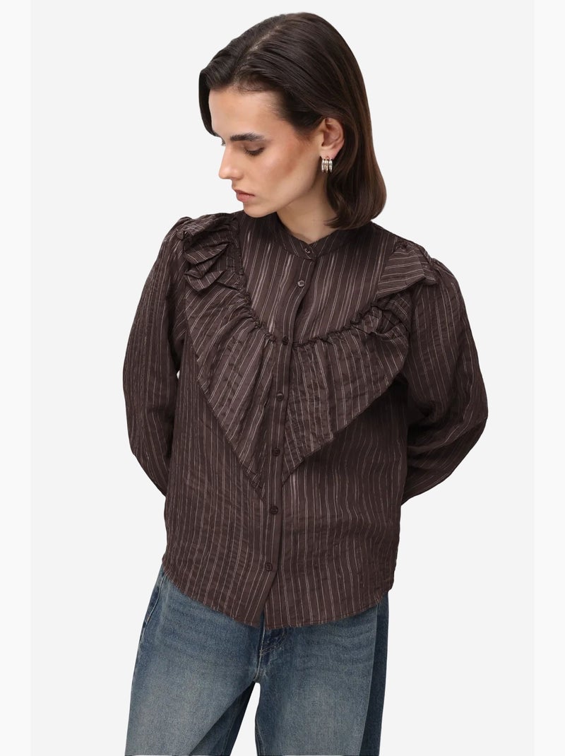 Camisa de mezcla de algodón mixray Marrón chocolate - Kiabi