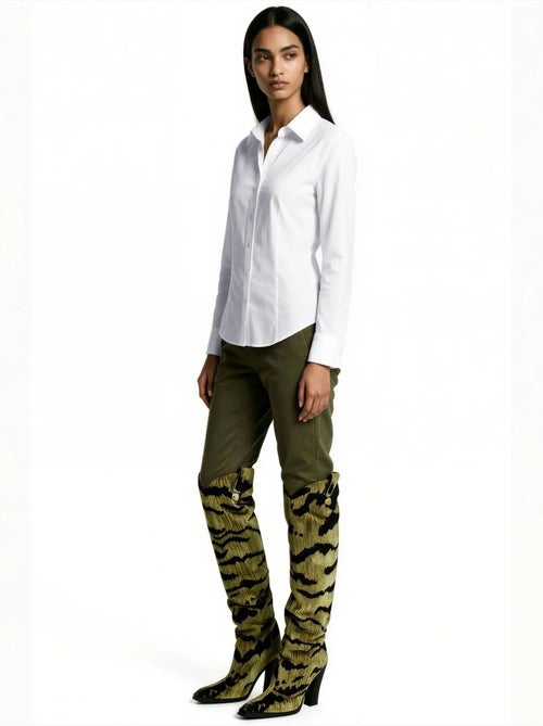 Camisa de mezcla de algodón para mujer busem - Kiabi Camisa de mezcla de algodón para mujer busem - Kiabi