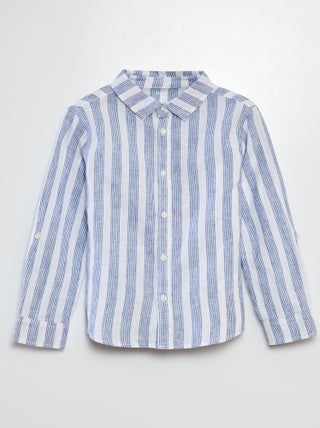 Camisa de mezcla de lino