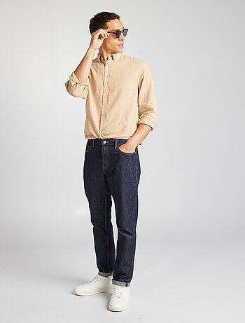 Camisa de mezcla de lino