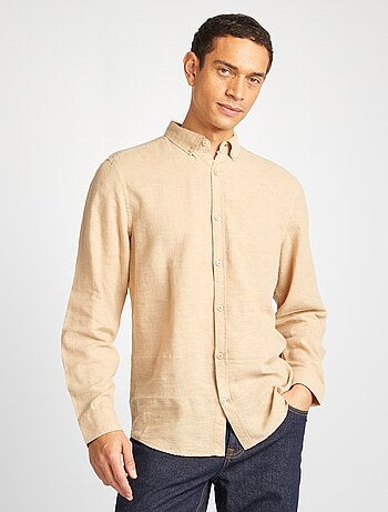 Camisa de mezcla de lino