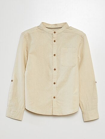 Camisa de mezcla de lino