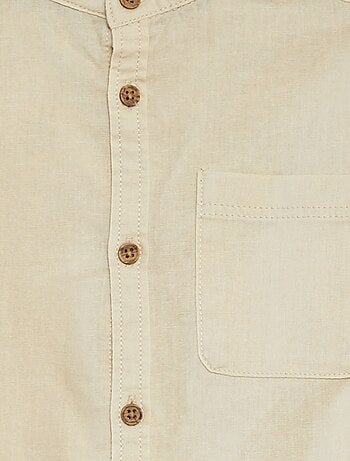 Camisa de mezcla de lino