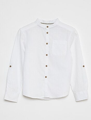 Camisa de mezcla de lino