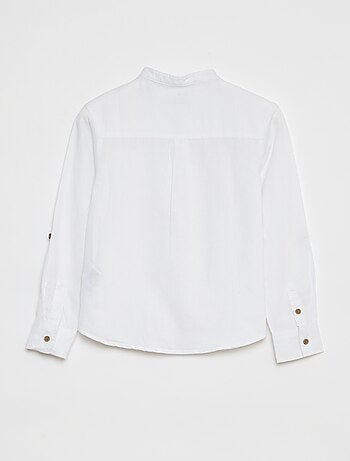 Camisa de mezcla de lino