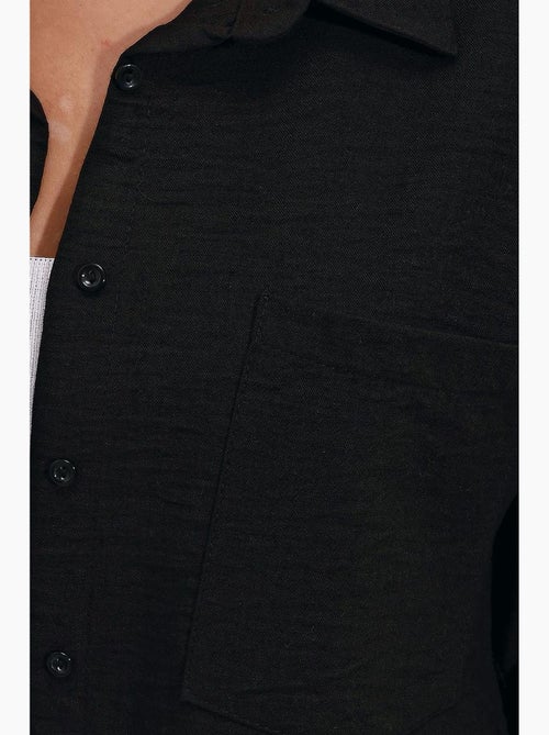 Camisa de mezcla de lino con cierre de botones bdart - Kiabi