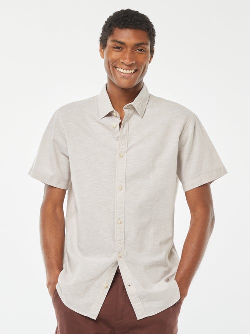 Camisa de mezcla de lino 'Produkt' - Kiabi