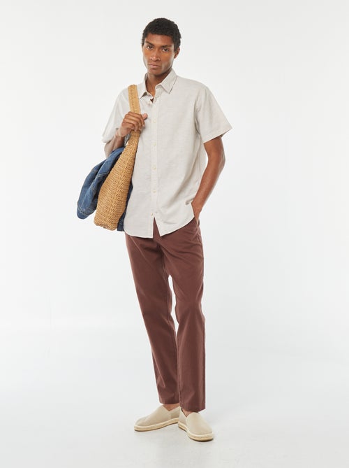 Camisa de mezcla de lino 'Produkt' - Kiabi