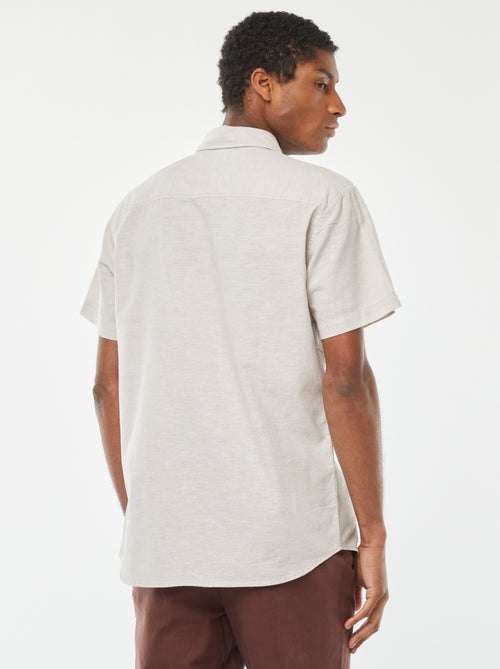 Camisa de mezcla de lino 'Produkt' - Kiabi