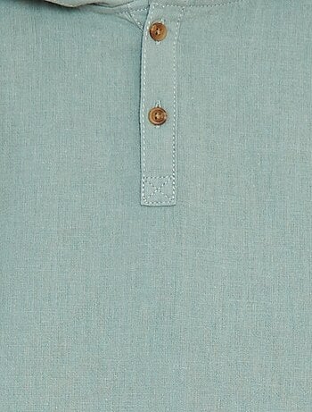 Camisa de mezcla de lino