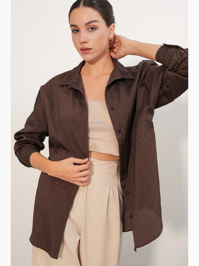 Camisa de mujer bdart Marrón chocolate - Kiabi