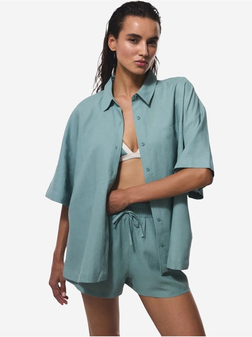 Camisa de mujer con cuello de camisa normal pl7l2d2s25iy penti - Kiabi