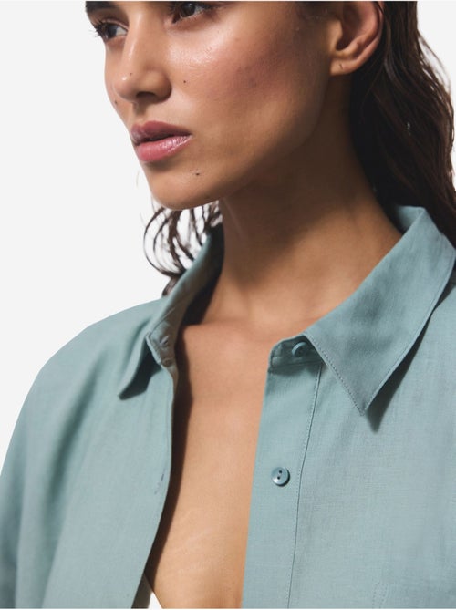 Camisa de mujer con cuello de camisa normal pl7l2d2s25iy penti - Kiabi