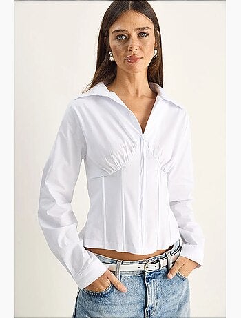Camisa de mujer de algodón y poliéster lucci