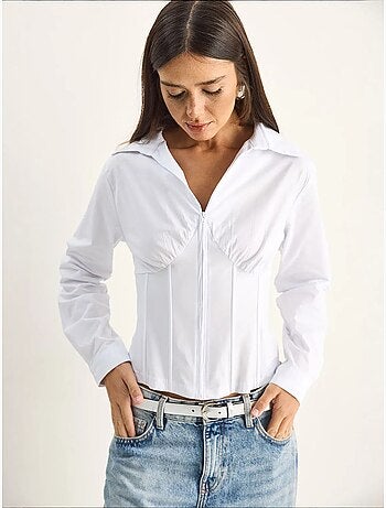 Camisa de mujer de algodón y poliéster lucci