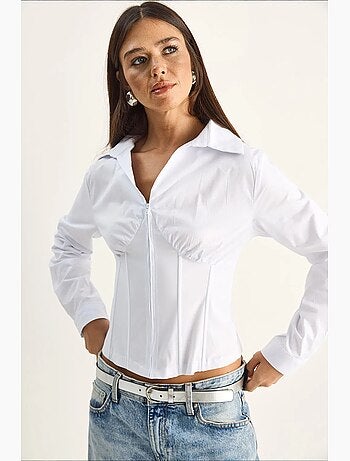 Camisa de mujer de algodón y poliéster lucci
