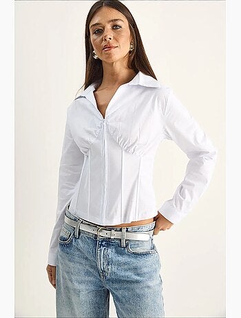 Camisa de mujer de algodón y poliéster lucci