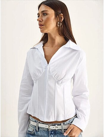 Camisa de mujer de algodón y poliéster lucci
