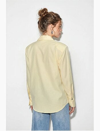 Camisa de mujer de crepé tejido de corte regular lucci