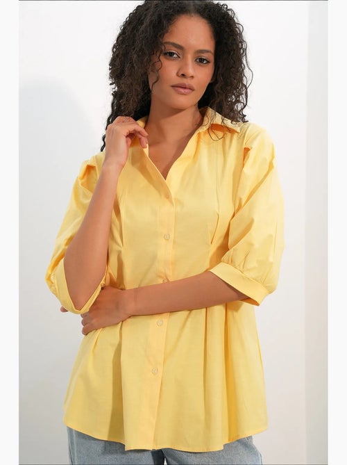 Camisa de mujer de mezcla de algodón bdart - Kiabi Camisa de mujer de mezcla de algodón bdart - Kiabi