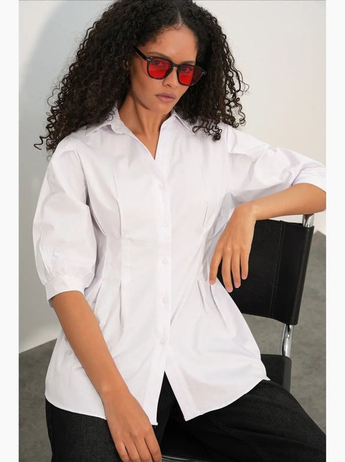 Camisa de mujer de mezcla de algodón bdart - Kiabi Camisa de mujer de mezcla de algodón bdart - Kiabi
