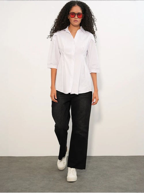 Camisa de mujer de mezcla de algodón bdart - Kiabi Camisa de mujer de mezcla de algodón bdart - Kiabi