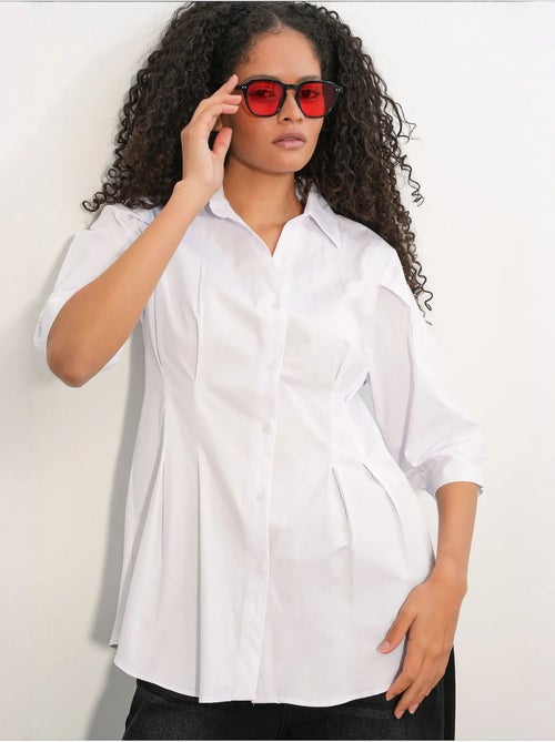 Camisa de mujer de mezcla de algodón bdart - Kiabi Camisa de mujer de mezcla de algodón bdart - Kiabi