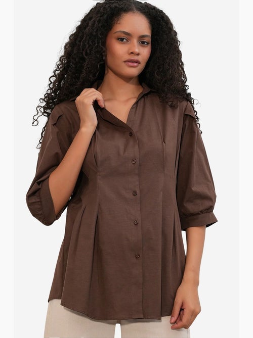 Camisa de mujer de mezcla de algodón bdart - Kiabi Camisa de mujer de mezcla de algodón bdart - Kiabi