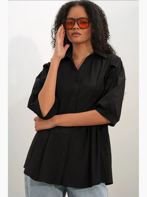 Camisa de mujer de mezcla de algodón bdart - Kiabi Camisa de mujer de mezcla de algodón bdart - Kiabi