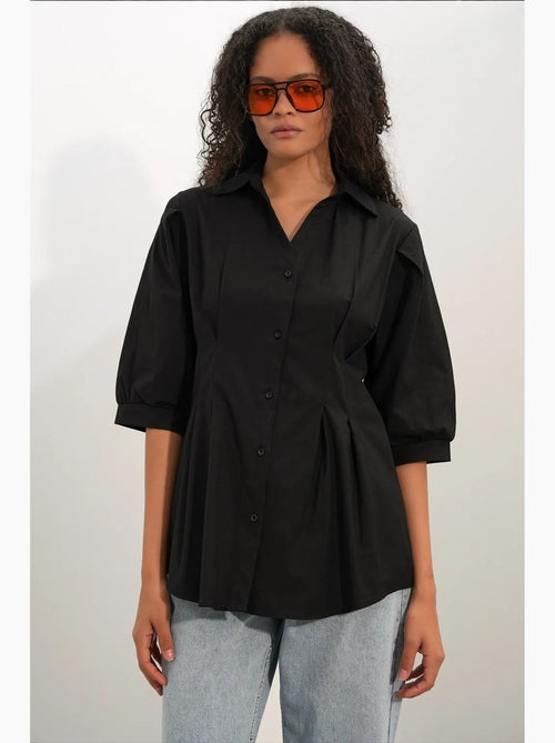 Camisa de mujer de mezcla de algodón bdart - Kiabi Camisa de mujer de mezcla de algodón bdart - Kiabi