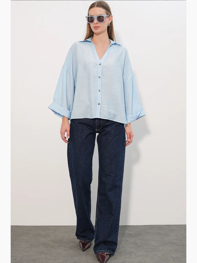 Camisa de mujer de viscosa-nylon bdart Azul cielo - Kiabi