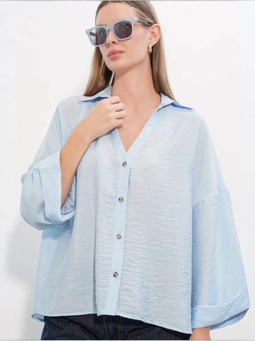 Camisa de mujer de viscosa-nylon bdart - Kiabi Camisa de mujer de viscosa-nylon bdart - Kiabi
