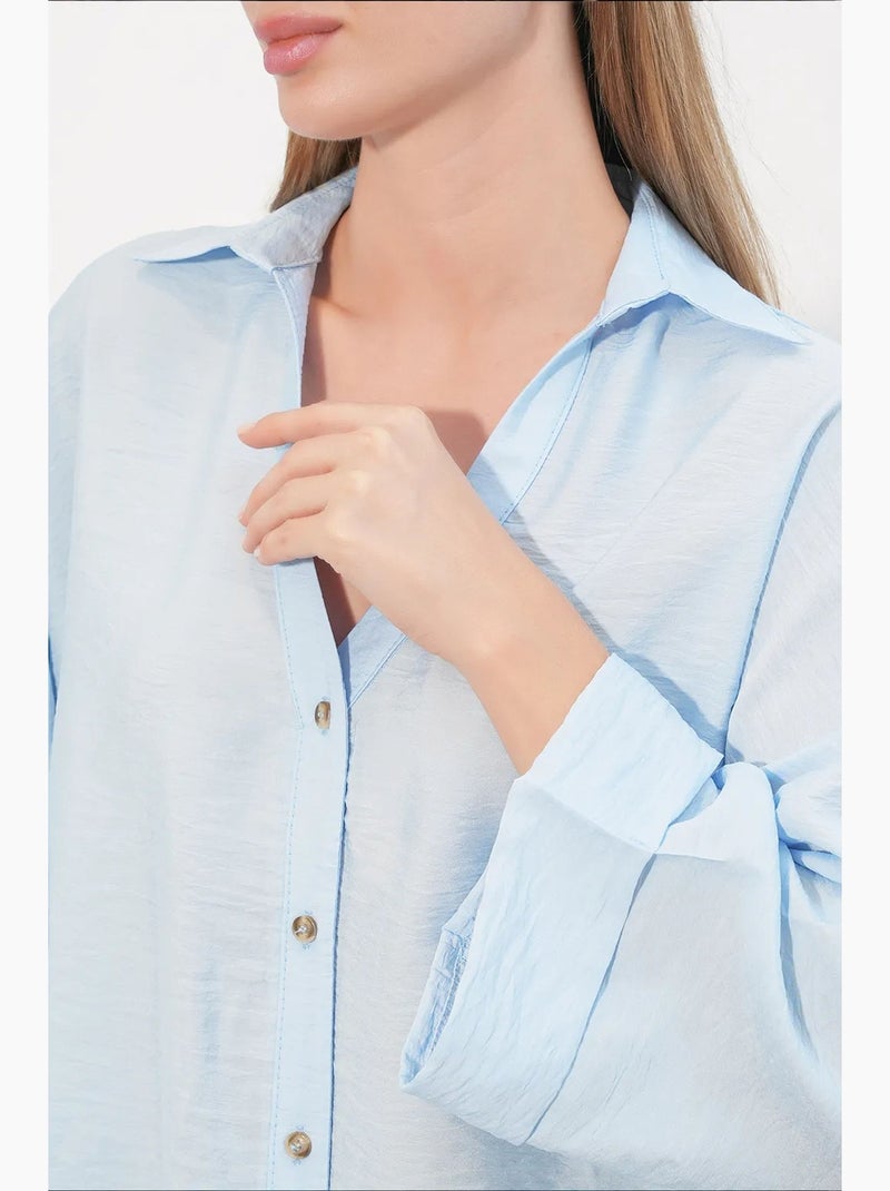 Camisa de mujer de viscosa-nylon bdart Azul cielo - Kiabi