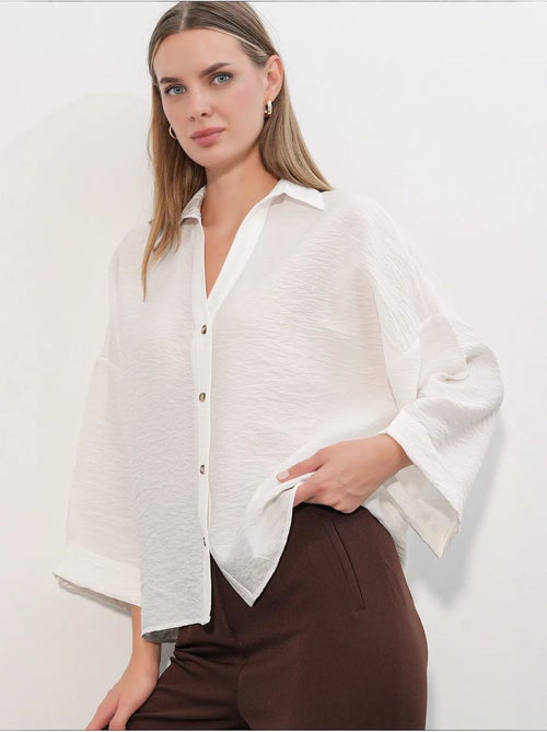 Camisa de mujer de viscosa-nylon bdart - Kiabi Camisa de mujer de viscosa-nylon bdart - Kiabi
