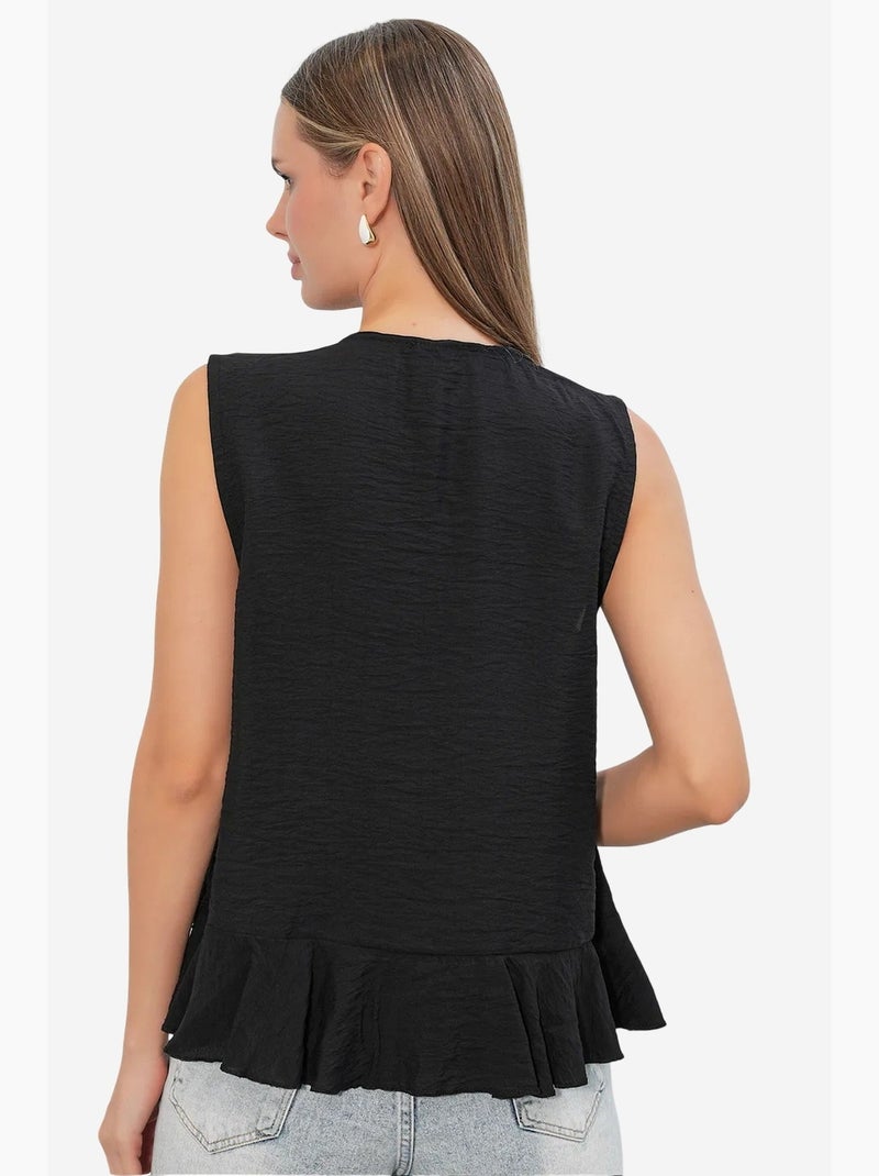 Camisa de mujer de viscosa-nylon bdart Negro - Kiabi