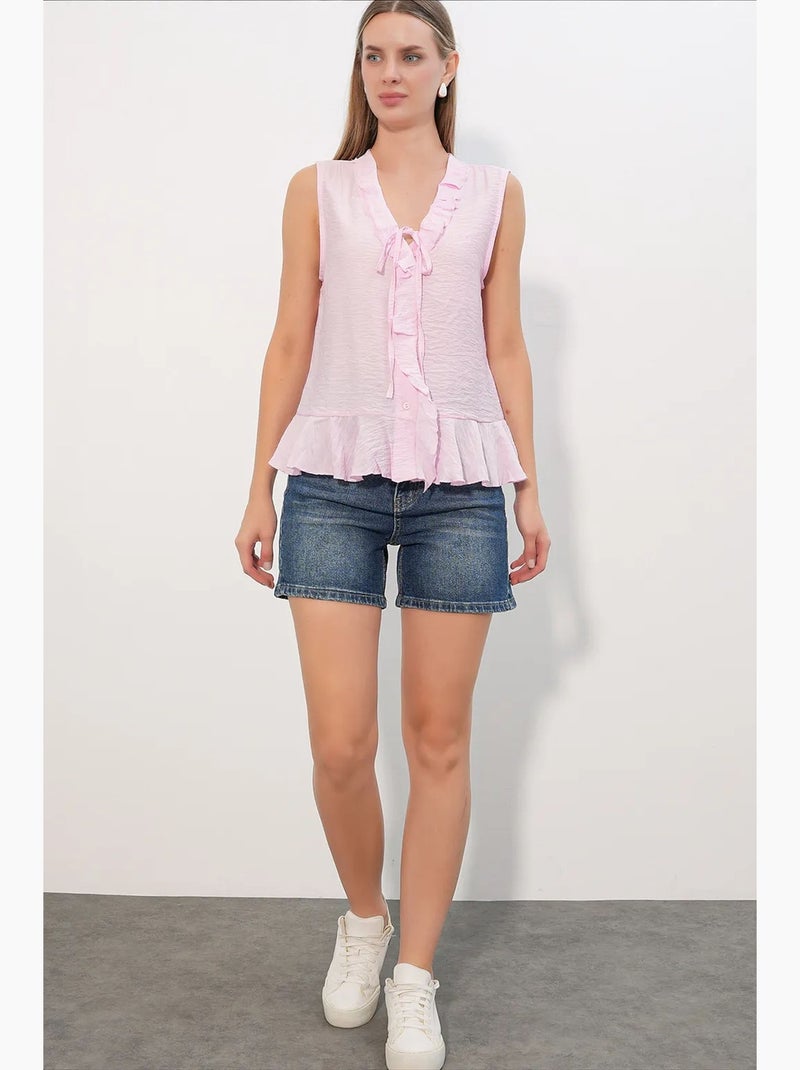 Camisa de mujer de viscosa-nylon bdart Rosa claro - Kiabi